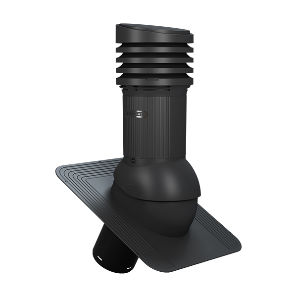 STANDARD EVO ventilācijas izvads NEIZOLĒTS 125d - Melns